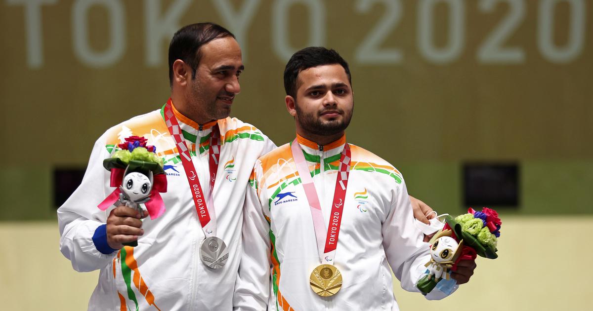 Indian shooters Singhraj Adhana and Manish Narwal