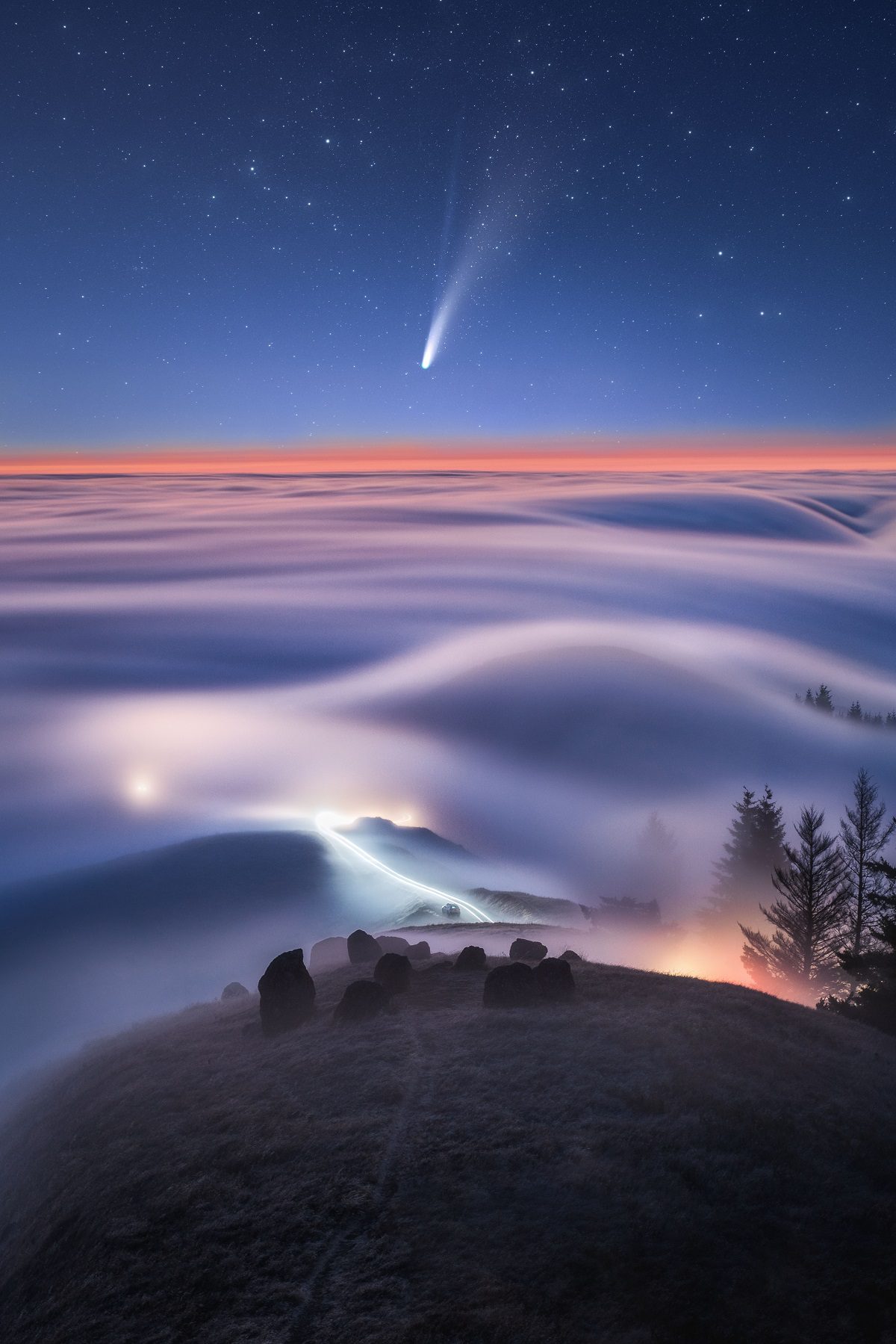 Photograph of Comet NeoWise by Tanmay Sapkal