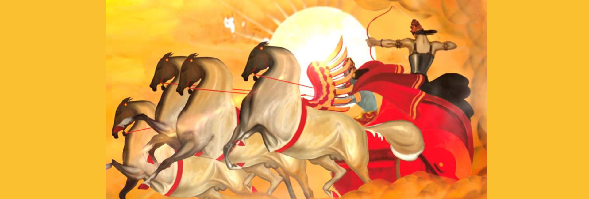 Drawing Hindu epics in Art Deco style