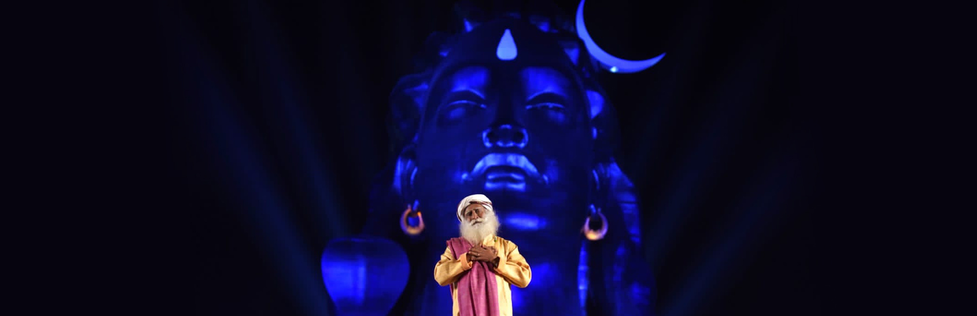 Sadhguru Vasudev unveils the Isha Foundation's 112-foot Adiyogi statue in Bengaluru, after receiving High Court clearance