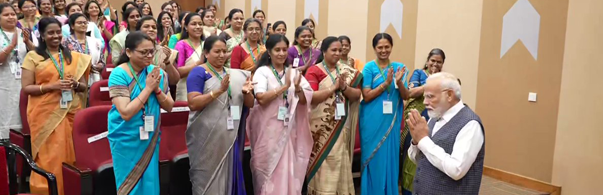 Modi meets ISRO scientists to congratulate for Chandrayaan-3 success