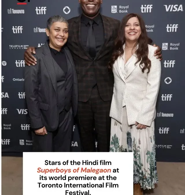 Stars of  Superboys of Malegaon at world premiere at the Toronto International Film Festival