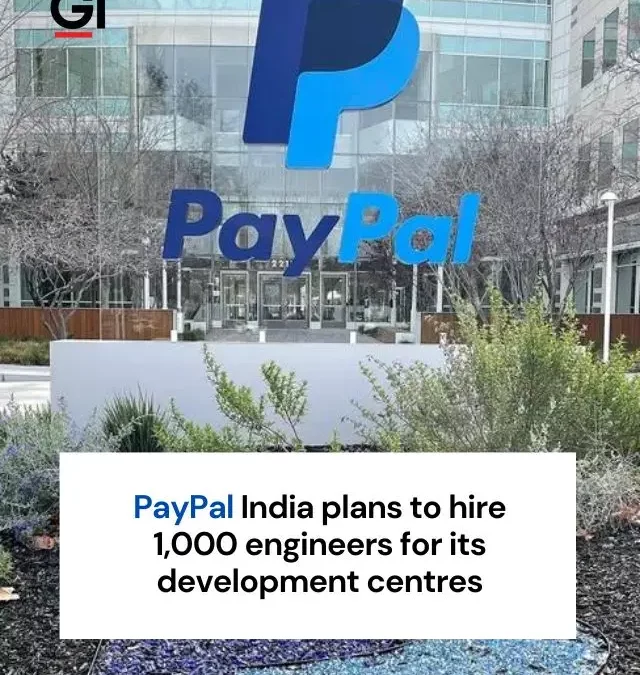 PayPal India plans to enhance its development centers with the recruitment of 1,000 engineers.