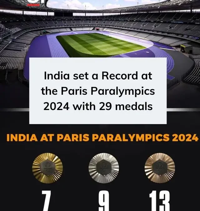 India set a record at the Paris Paralympics 2024 with 29 medals