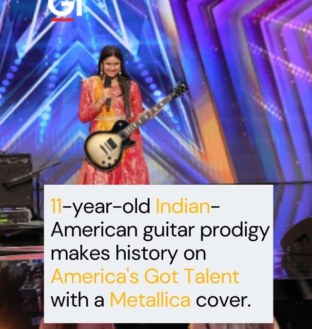 11-year-old Indian-American guitar prodigy makes history in America’s Got Talent with a Metallica cover