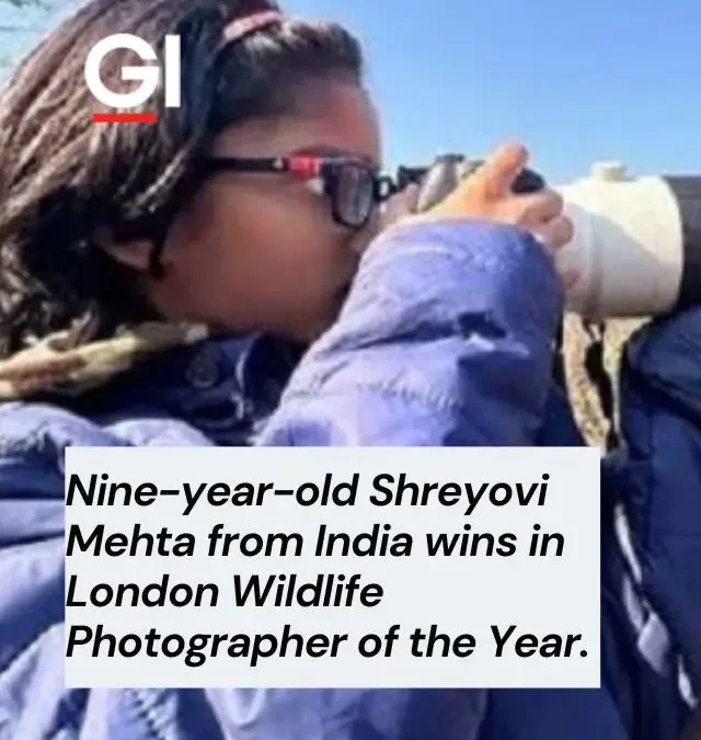 9-year-old Shreyovi Mehta from India is the 2024 Wildlife Photographer runner-up.