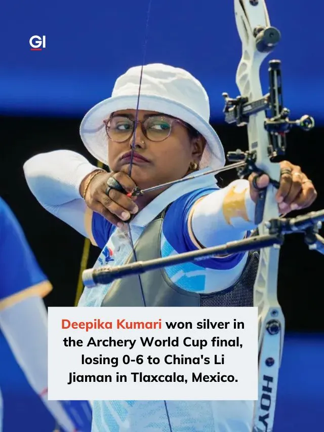Deepika Kumari secures her fifth silver at the Archery World Cup Final.