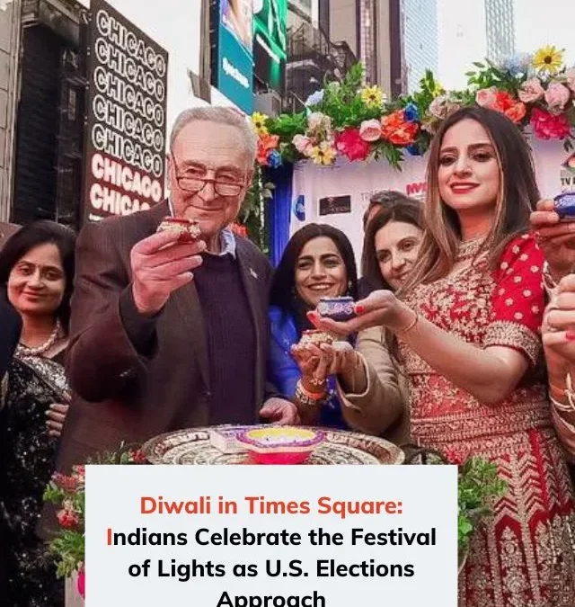 Diwali in Times Square: Indians Celebrate the Festival of Lights as U.S. Elections Approach