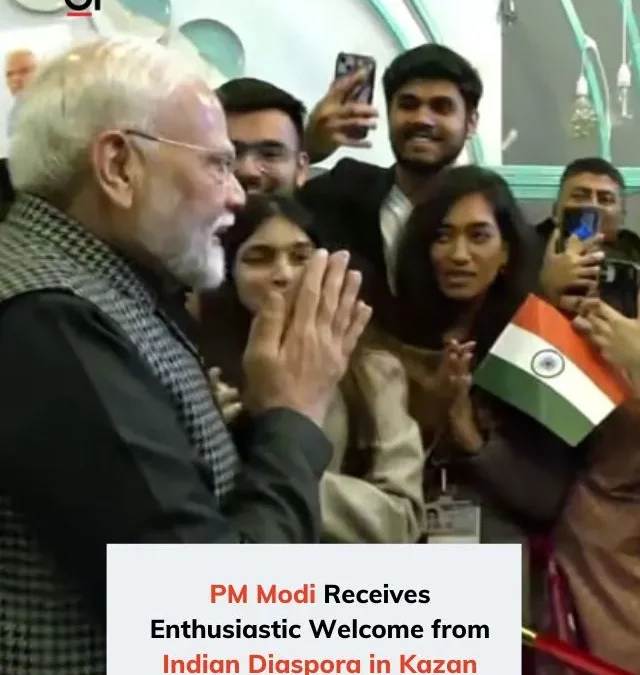 PM Modi receives a rousing welcome from Indian diaspora in Russia