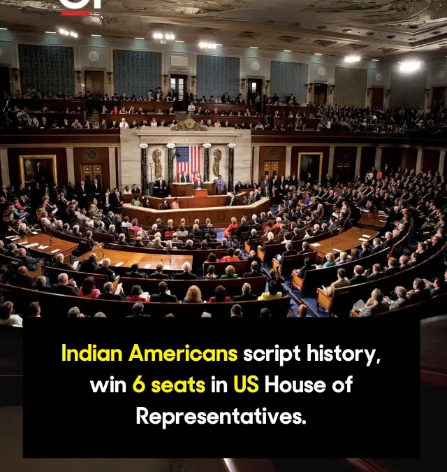 Indian Americans script history, win 6 seats in US House of Representatives.