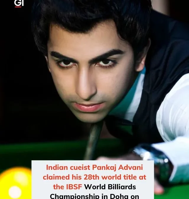 India’s Pankaj Advani scripts history, clinches record 28th World Billiards title