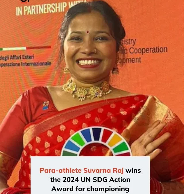 India para-athlete and activist Suvarna Raj wins UN SDG action award