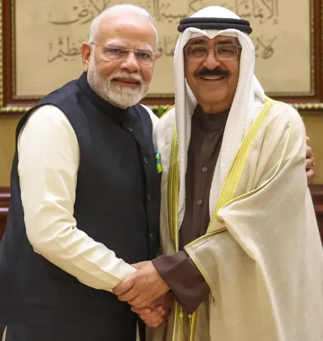 Prime Minister Narendra Modi visited Kuwait on December 21-22, 2024, at the invitation of Sheikh Meshal Al-Ahmad Al-Jaber Al-Sabah, the Amir of Kuwait.