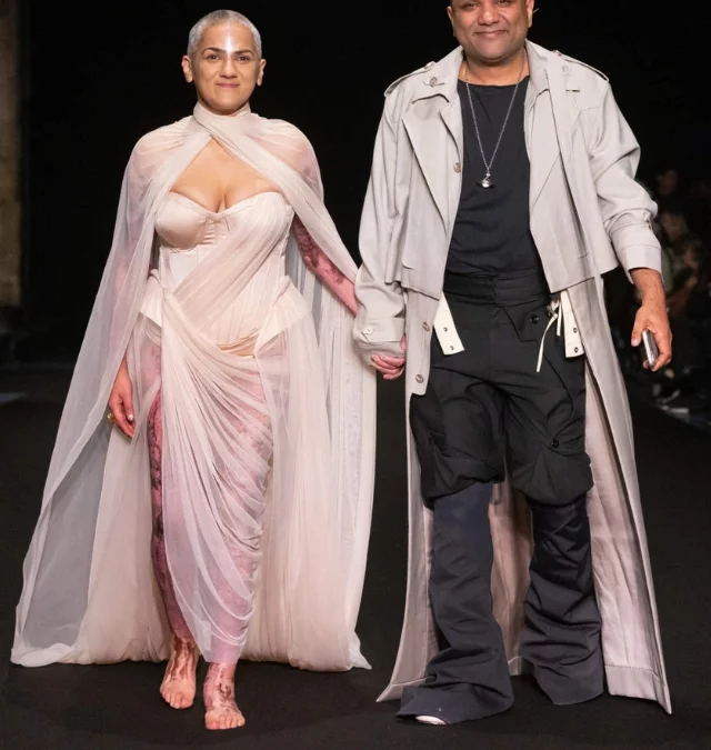 Indian fashion designer Gaurav Gupta unveils his collection ‘Across the Fire’ at Paris Couture Week 2025.