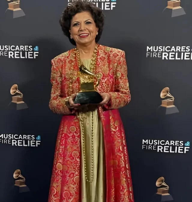 Indian American vocalist Chandrika Tandon won Best New Age Album for Triveni at the 2025 Grammy Awards