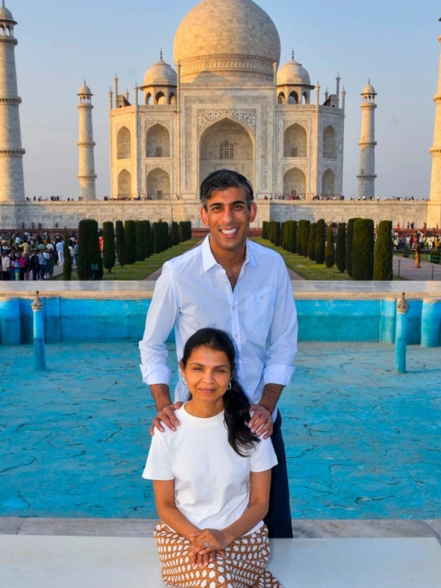 Former UK PM Rishi Sunak visits Taj Mahal with family