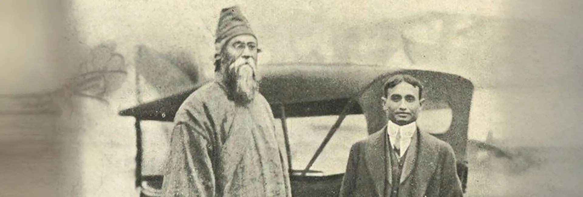 Sudhindra Bose with Rabindranath Tagore
