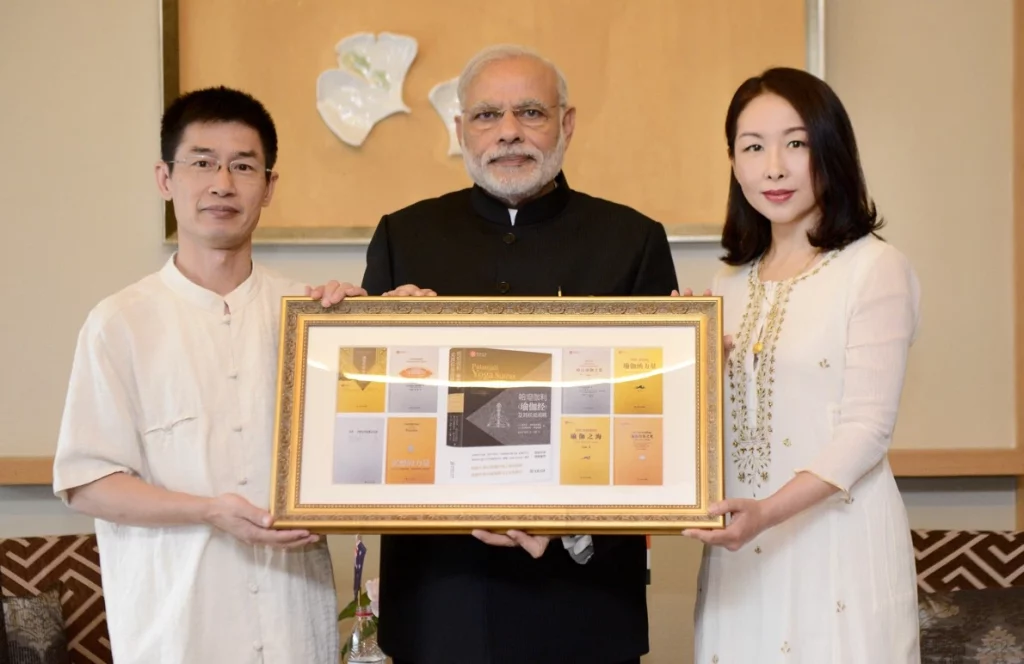 Professor Wang Zhicheng with Indian Prime Minister Narendra Modi