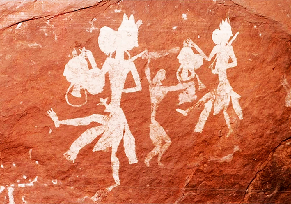 Pre-historic rock art paintings of Panchmarhi Hills 