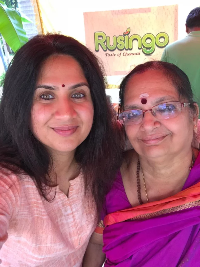 Sumithra Sen with her mother Radha Ramkrishnan