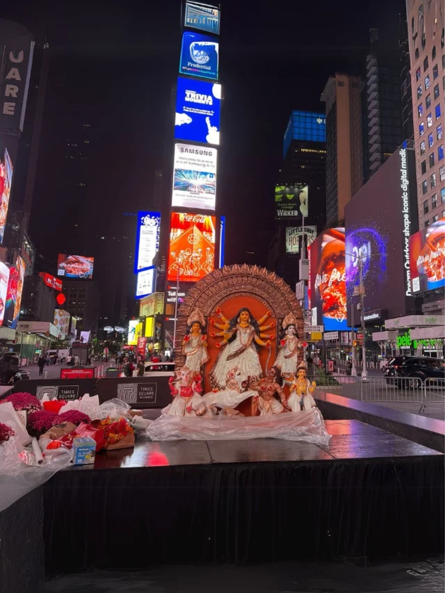 Tradition meets Times Square: Rituparna Sengupta leads the 2025 Durga Puja celebration in NYC.