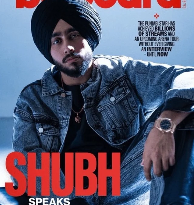 India-born, Brampton-based Punjabi singer Shubh became only the second Indian after Diljit Dosanjh to appear solo on the cover.