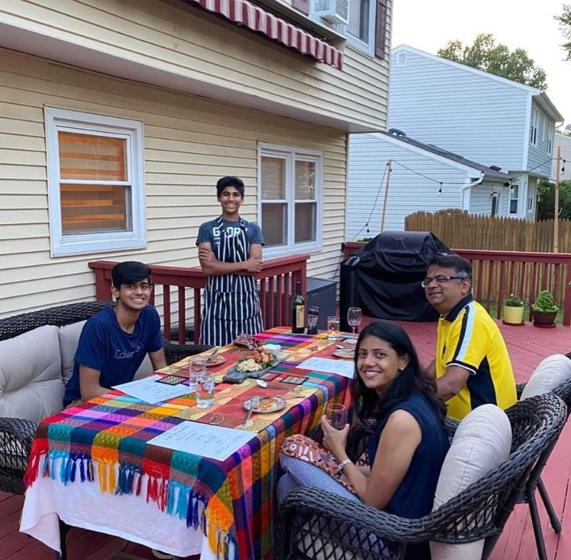 Arnav Kamulkar at his home-based-restaurant