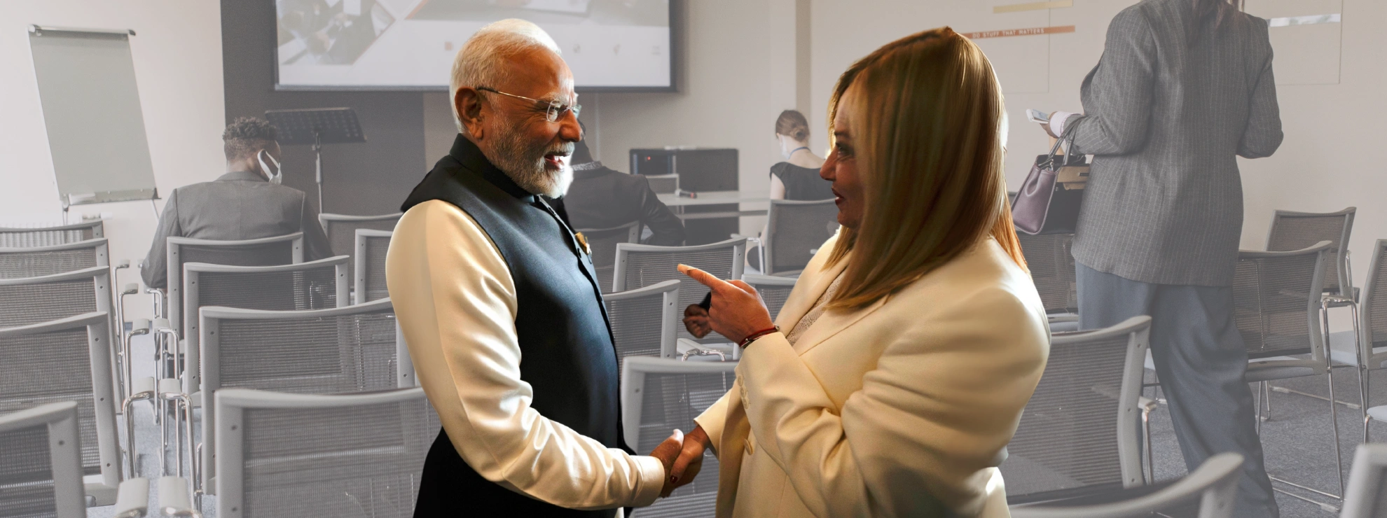 Narendra Modi Meets Italian PM Giorgia Meloni at 51st G7 Summit in Canada