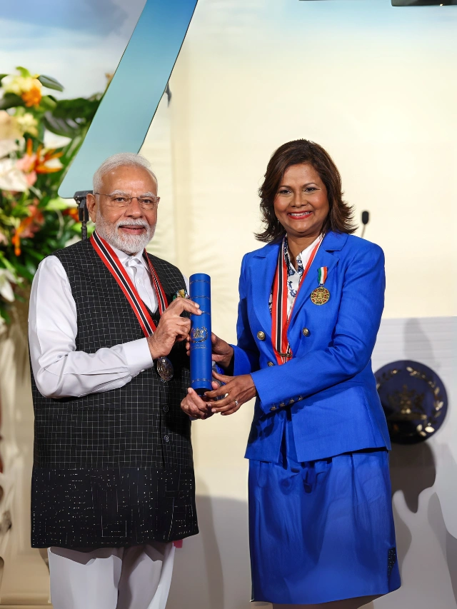 PM Modi receives his 25th global honour, becoming the first foreign leader to be conferred with The Order of the Republic of Trinidad & Tobago.
