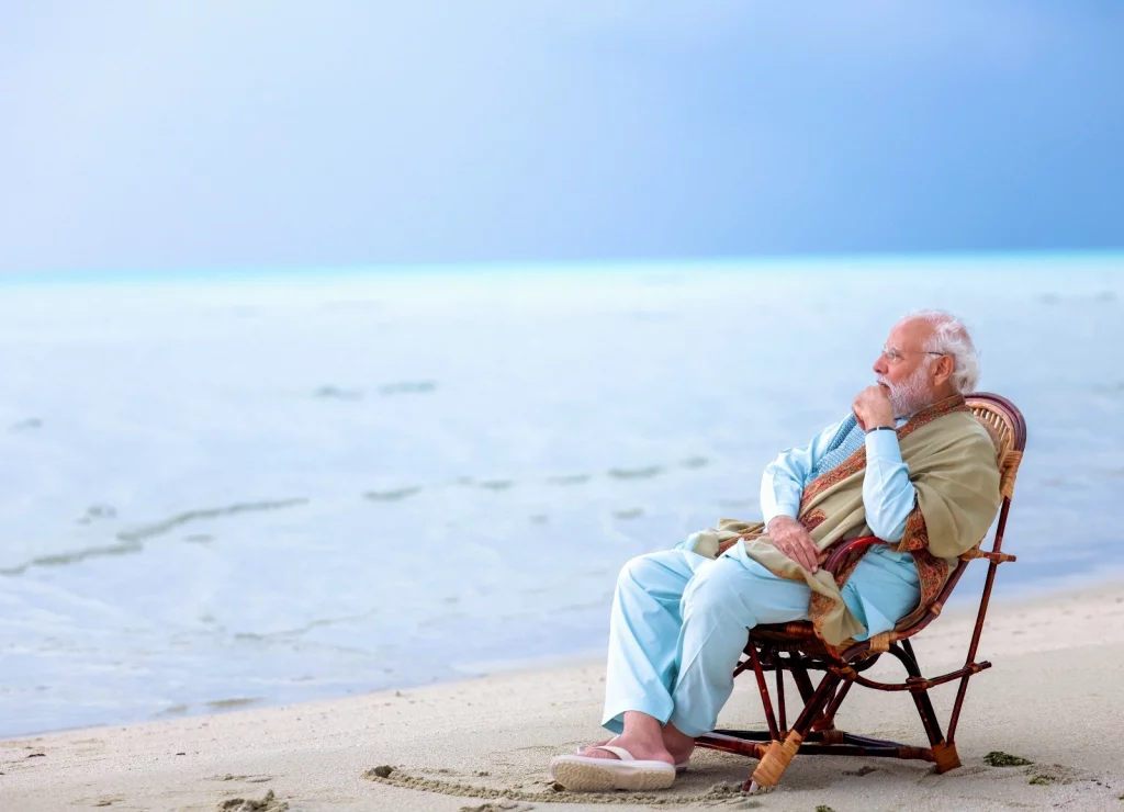 PM Modi shared this picture of his Lakshadweep visit in Jan 2024