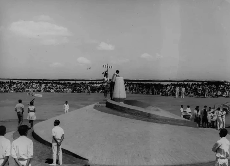 Foundation stone laying ceremony of Auroville