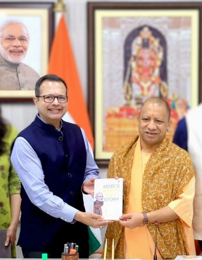 Aditya Pittie with UP's CM Yogi Adityanath
