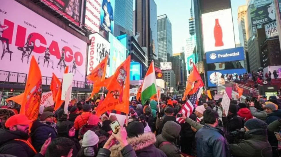 Indian diaspora at Times Square
