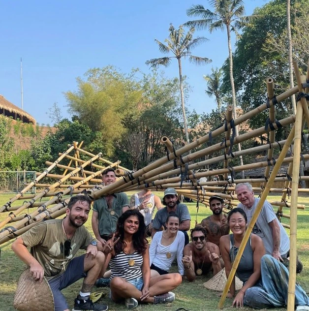 Apoorv Shroff during the Bamboo Workshop in Bali
