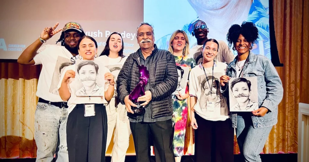 Piyush Pandey after winning the London International Awards 2024