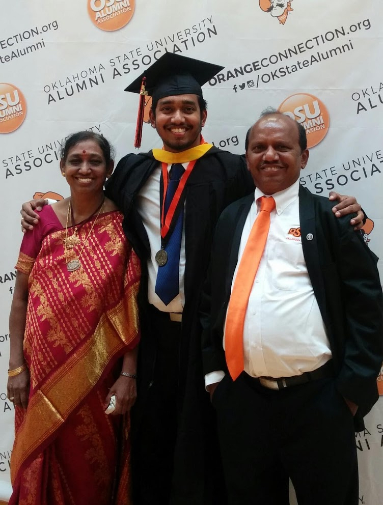 Gandhi MN Kumar with his parents