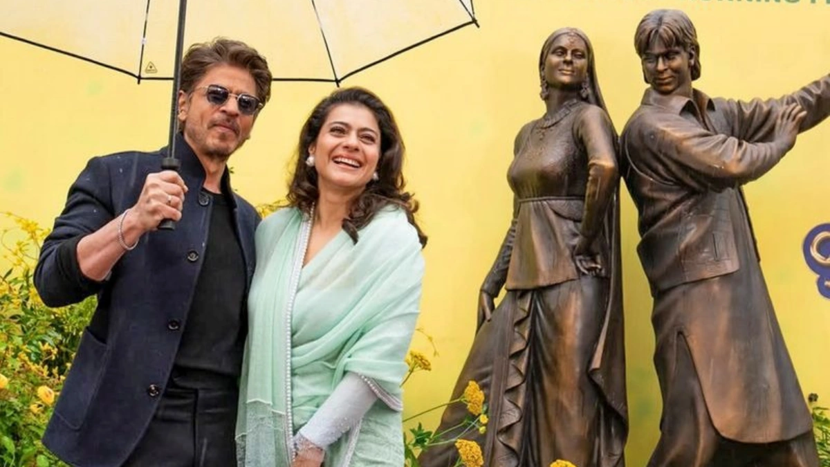 Shah Rukh Khan and Kajol Unveil Iconic ‘DDLJ’ Statue at London’s Leicester Square