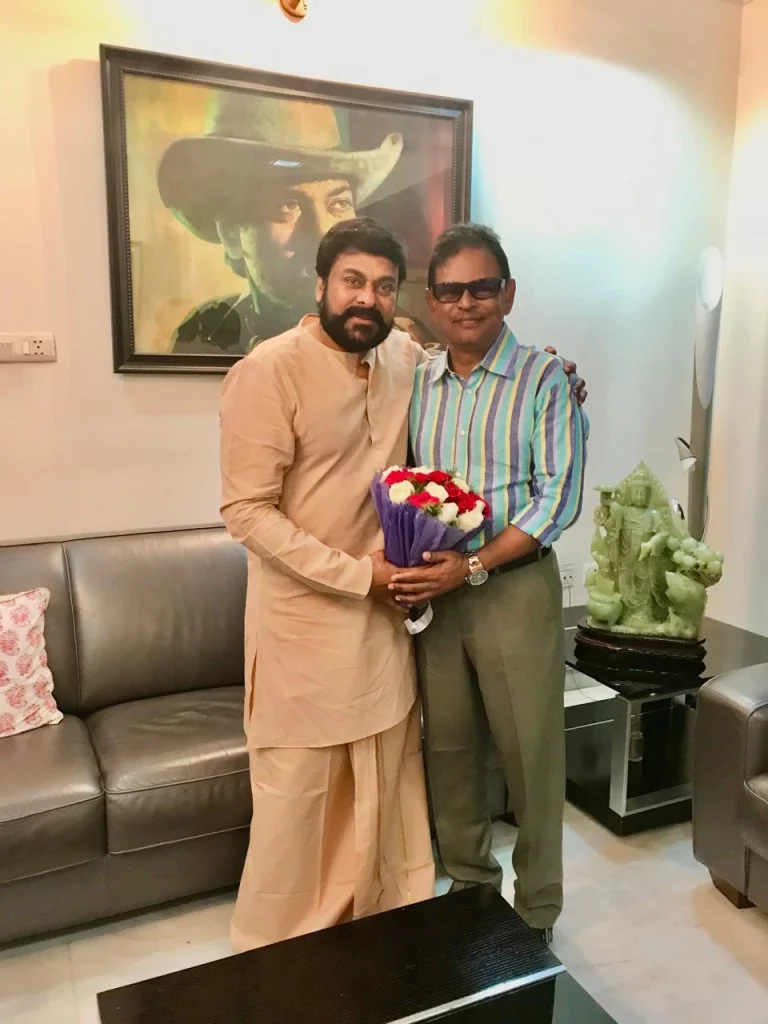 Dr Kasu Prasad Reddy with Chiranjeevi