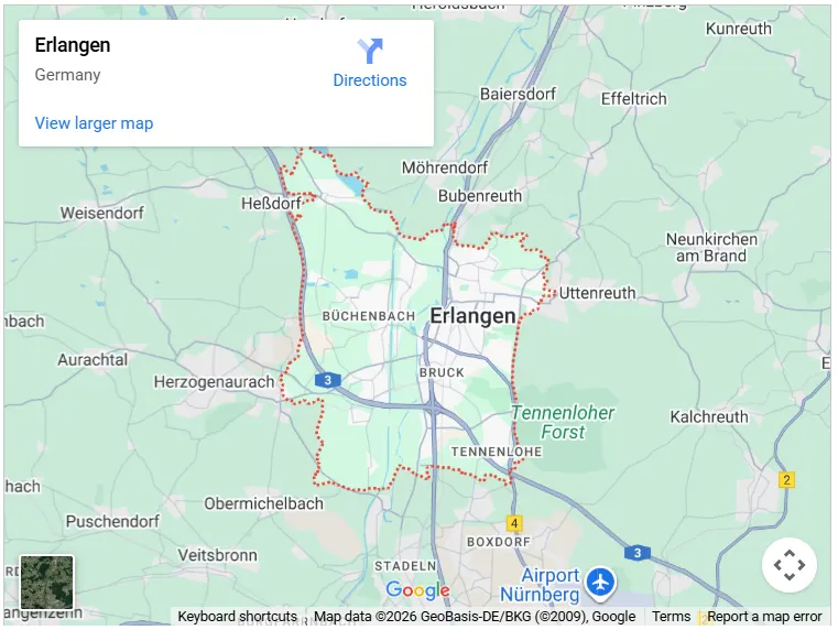 Erlangen Map