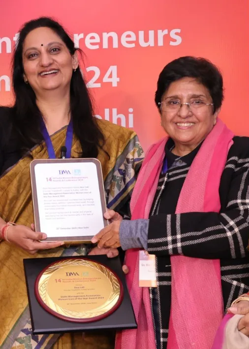 Anu Lall with Kiran Bedi 