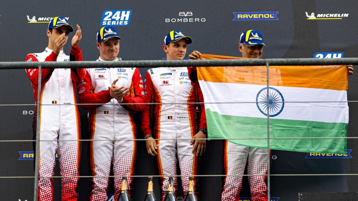 Ajith Kumar and His Racing Team Claim Podium at Belgium's 24H Series, Wave the Indian Flag on Global Stage