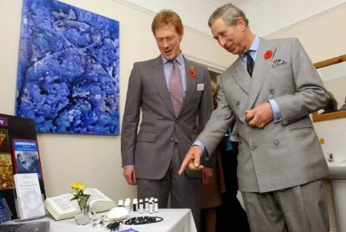 Prince Charles with Dr Tim Robinson in Poundbury