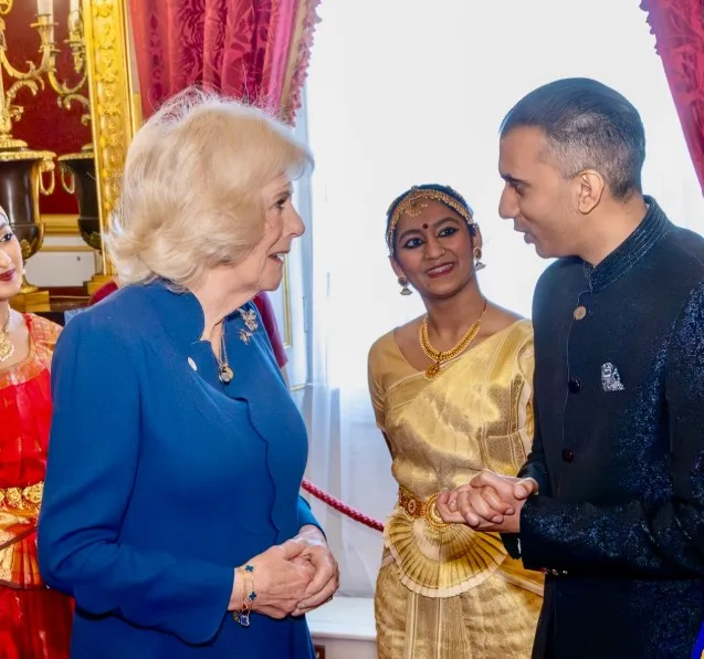 Rekesh Chauhan with Queen Camilla
