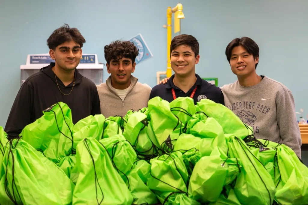 Shaan Guru with members of Green Guru Project