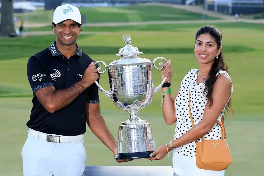 Aaron Rai and his wife Gaurika Bishnoi