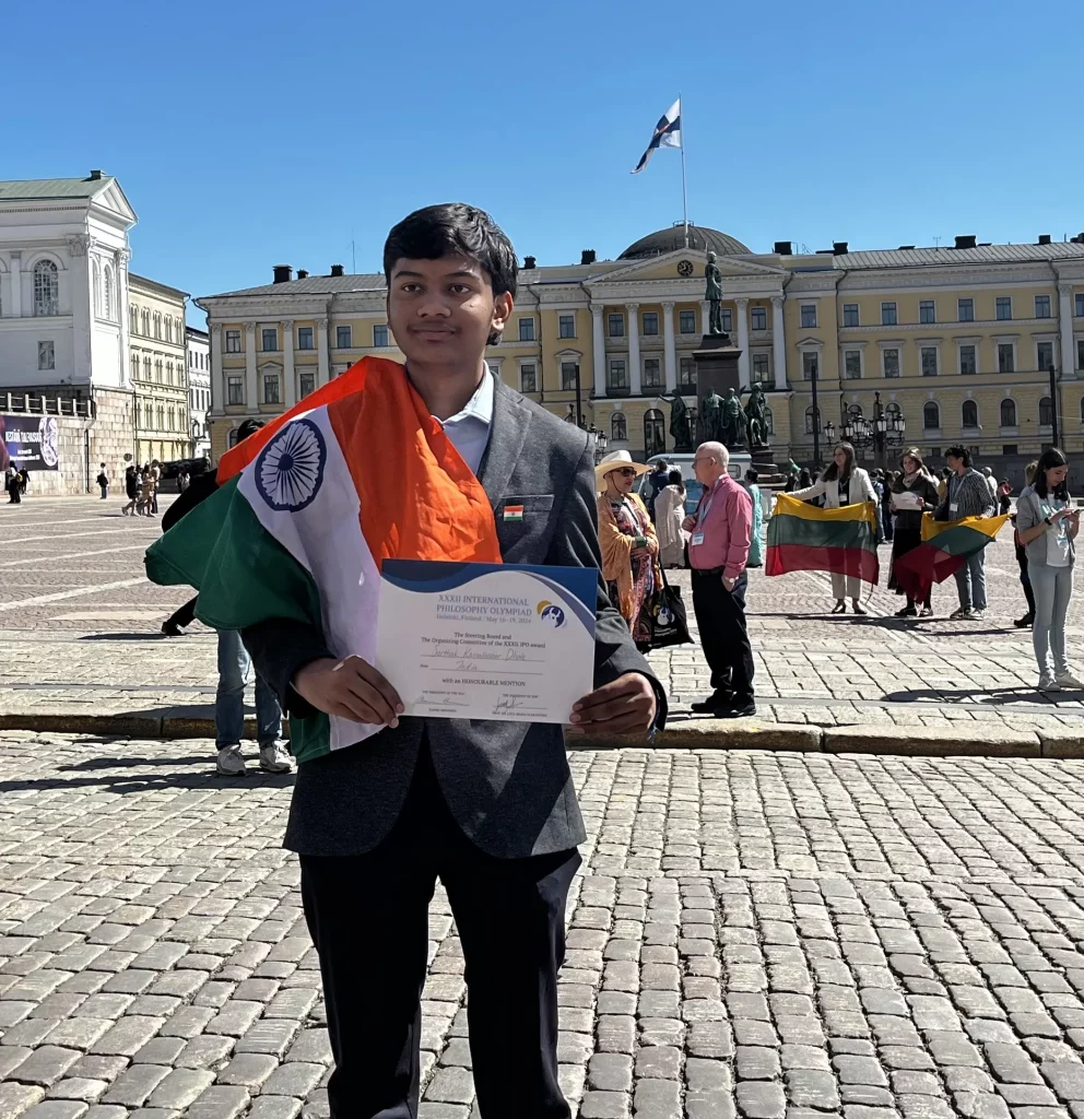 Sarthak Dhole at International Philosophy Olympiad