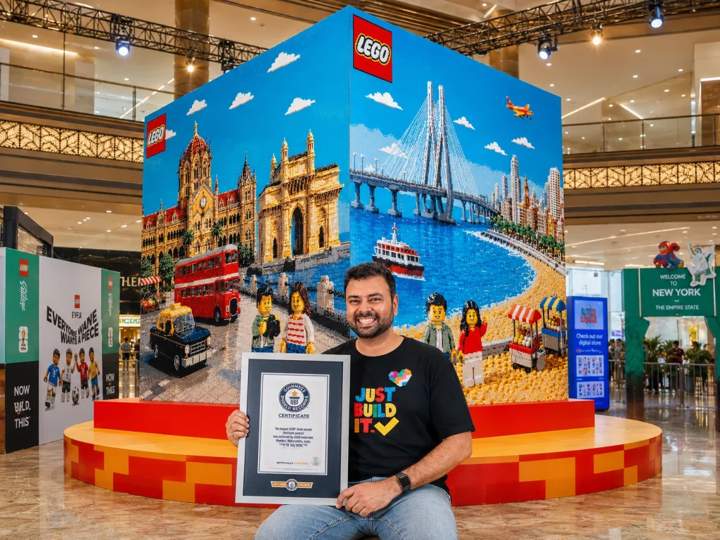 Ritam Bhatnagar wins Guiness World Record for world's largest LEGO mosaic