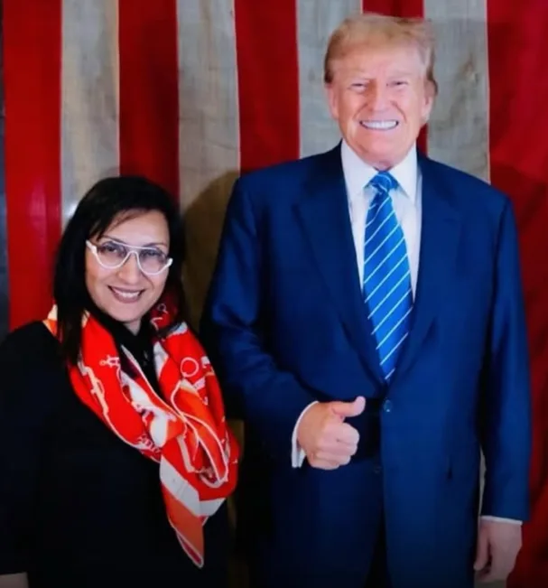 Asha Jadeja Motwani with Donald Trump