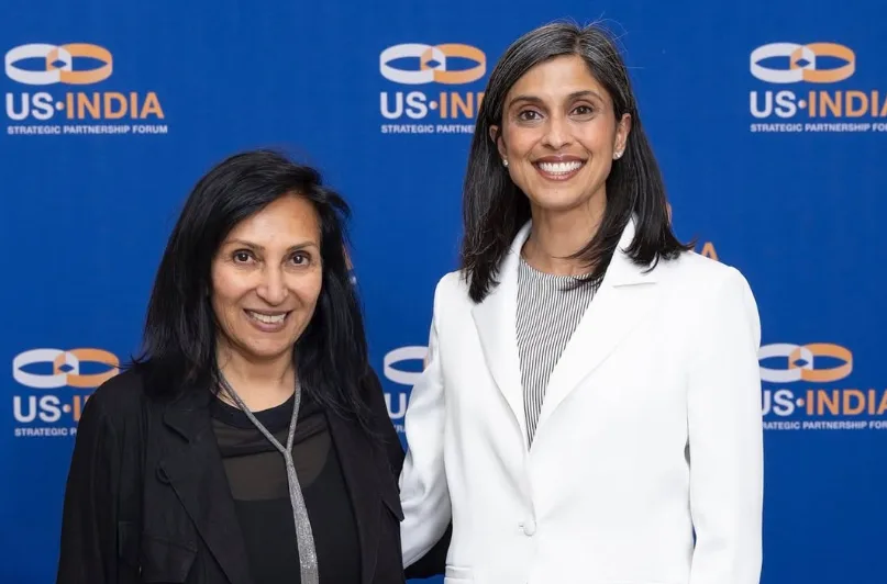 Asha Jadeja Motwani with Usha Vance
