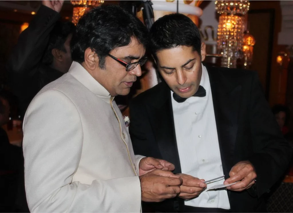 Highest bidder at Ramakanth's exhibition and auction ( of his paintings) at Ballroom of Burj Al Arab, Dubai 2014
